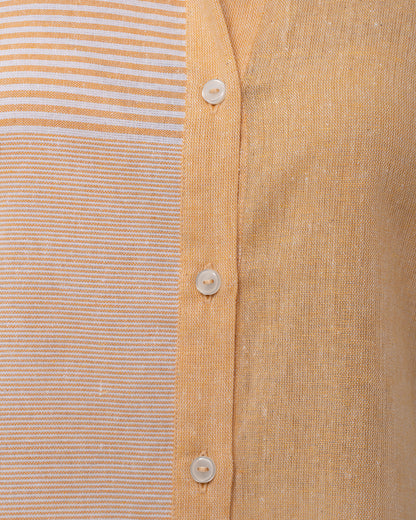 Sunset Patchwork Button Shirt