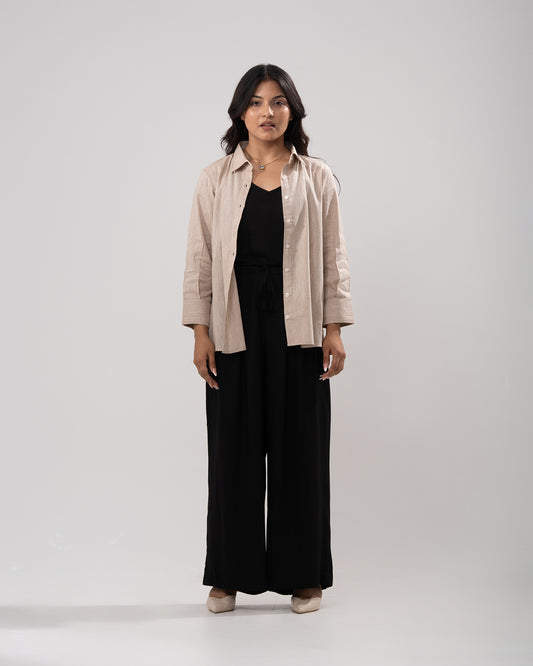 Airy 100% Cotton Beige Shirt