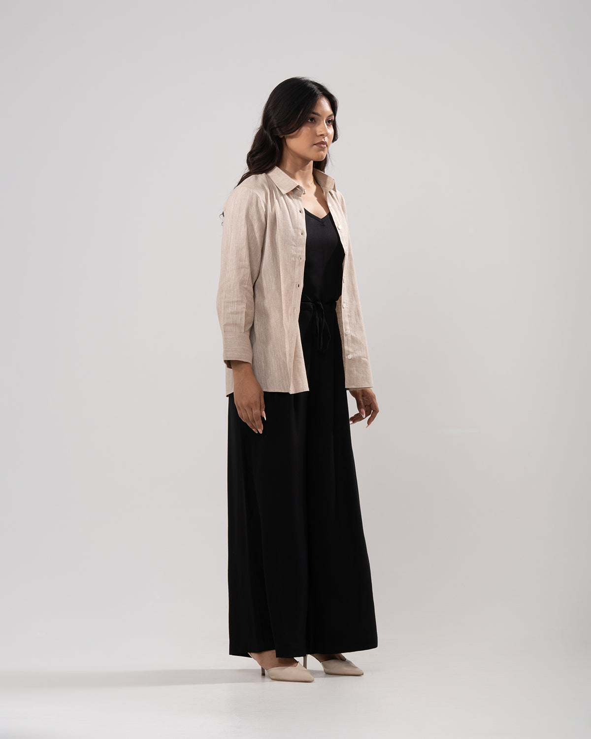 Airy 100% Cotton Beige Shirt