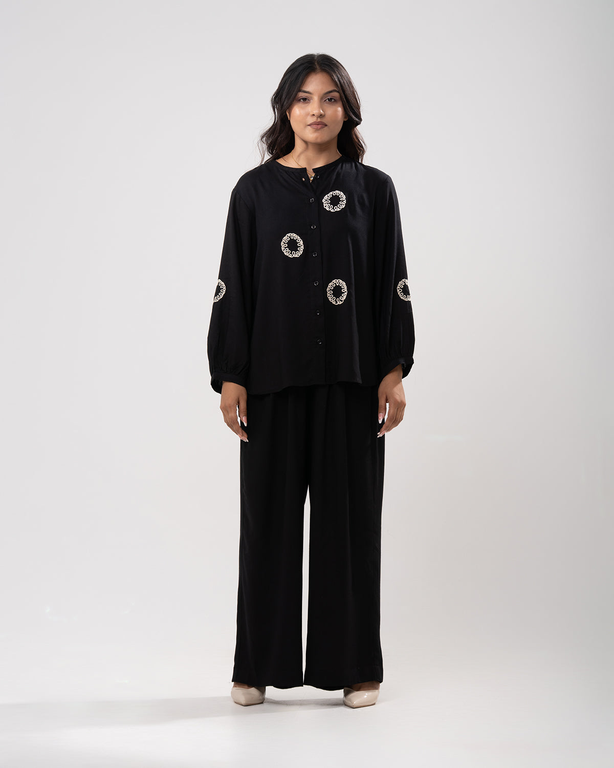 Midnight Celestial Embroidered Co-ord Set