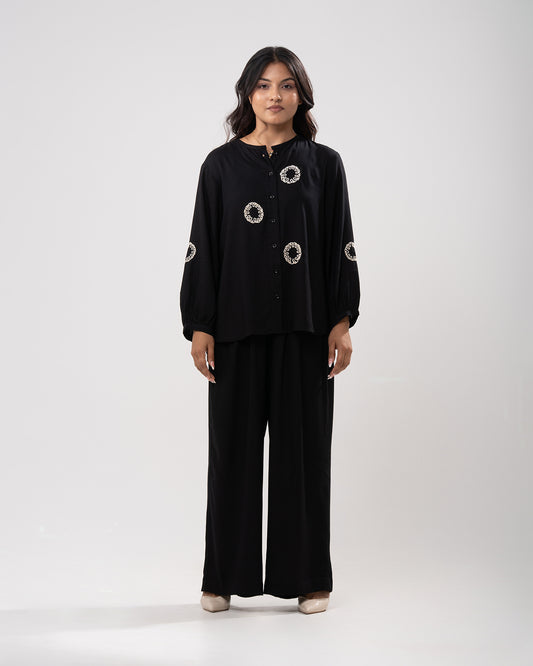 Midnight Celestial Embroidered Co-ord Set