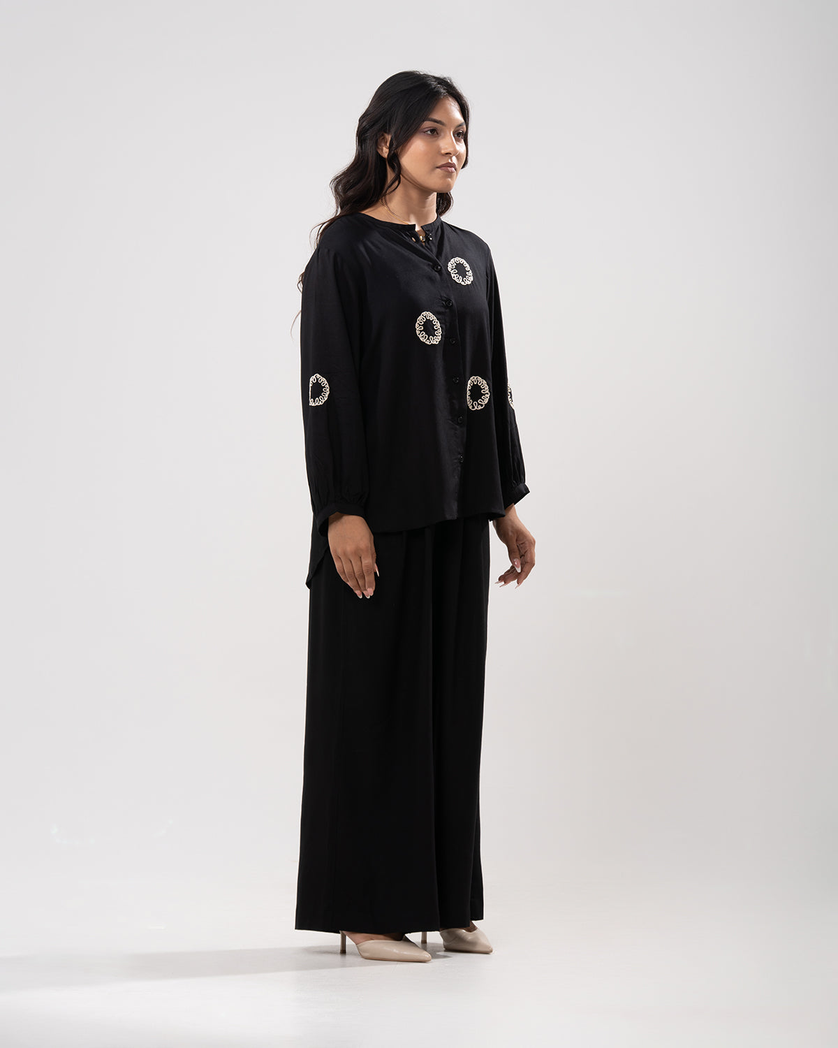 Midnight Celestial Embroidered Co-ord Set