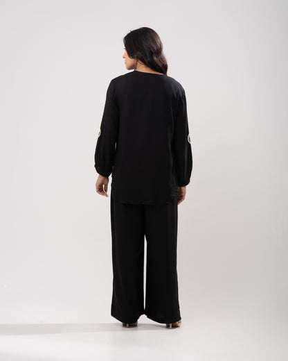 Midnight Celestial Embroidered Co-ord Set