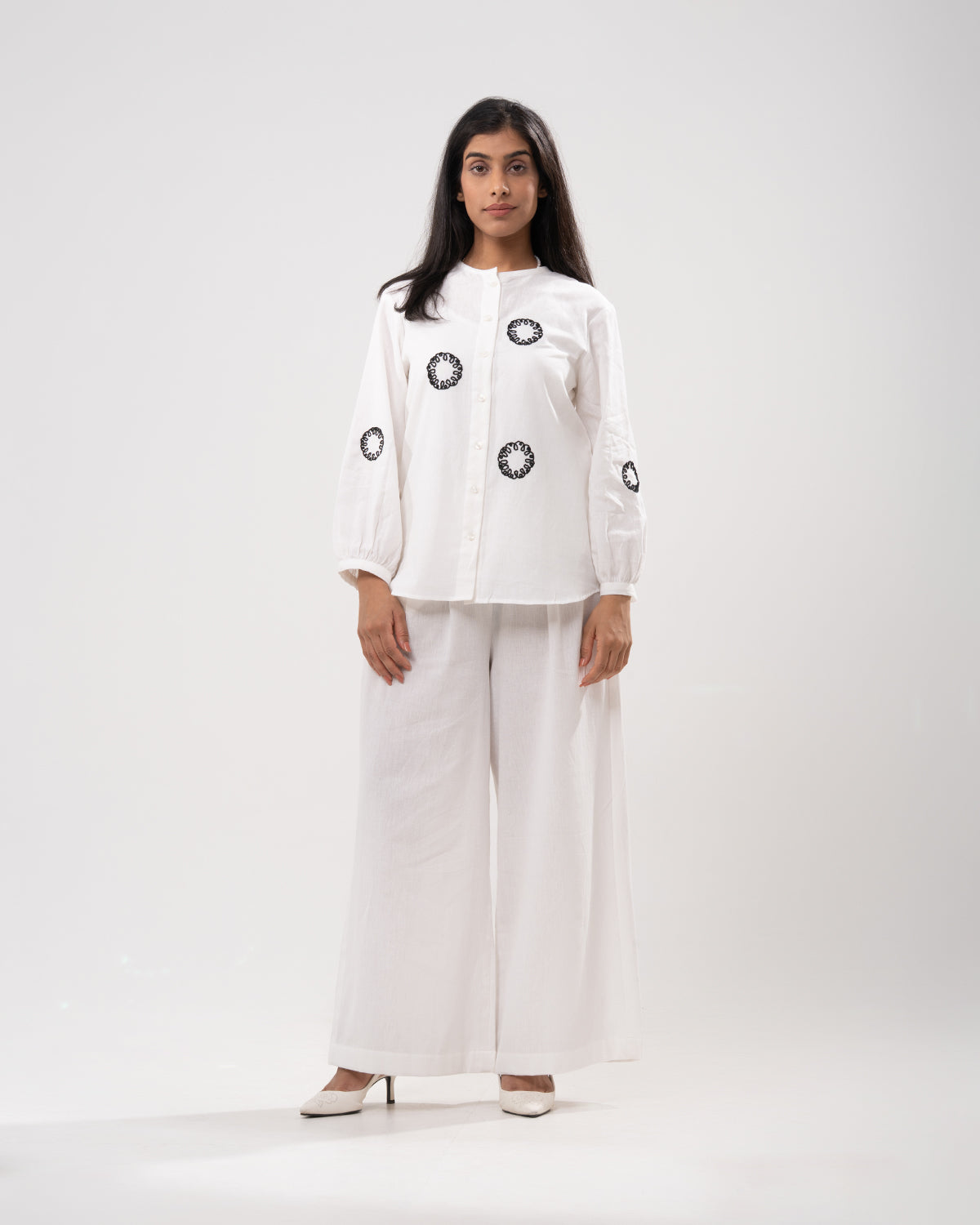 Celestial Embroidered White Co-ord Set