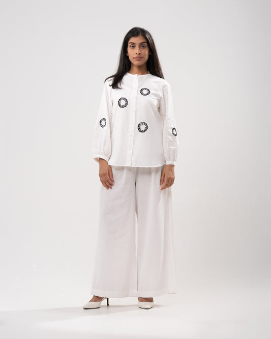 Celestial Embroidered White Co-ord Set