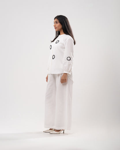 Celestial Embroidered White Co-ord Set