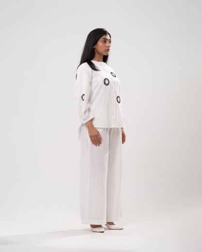 Celestial Embroidered White Co-ord Set