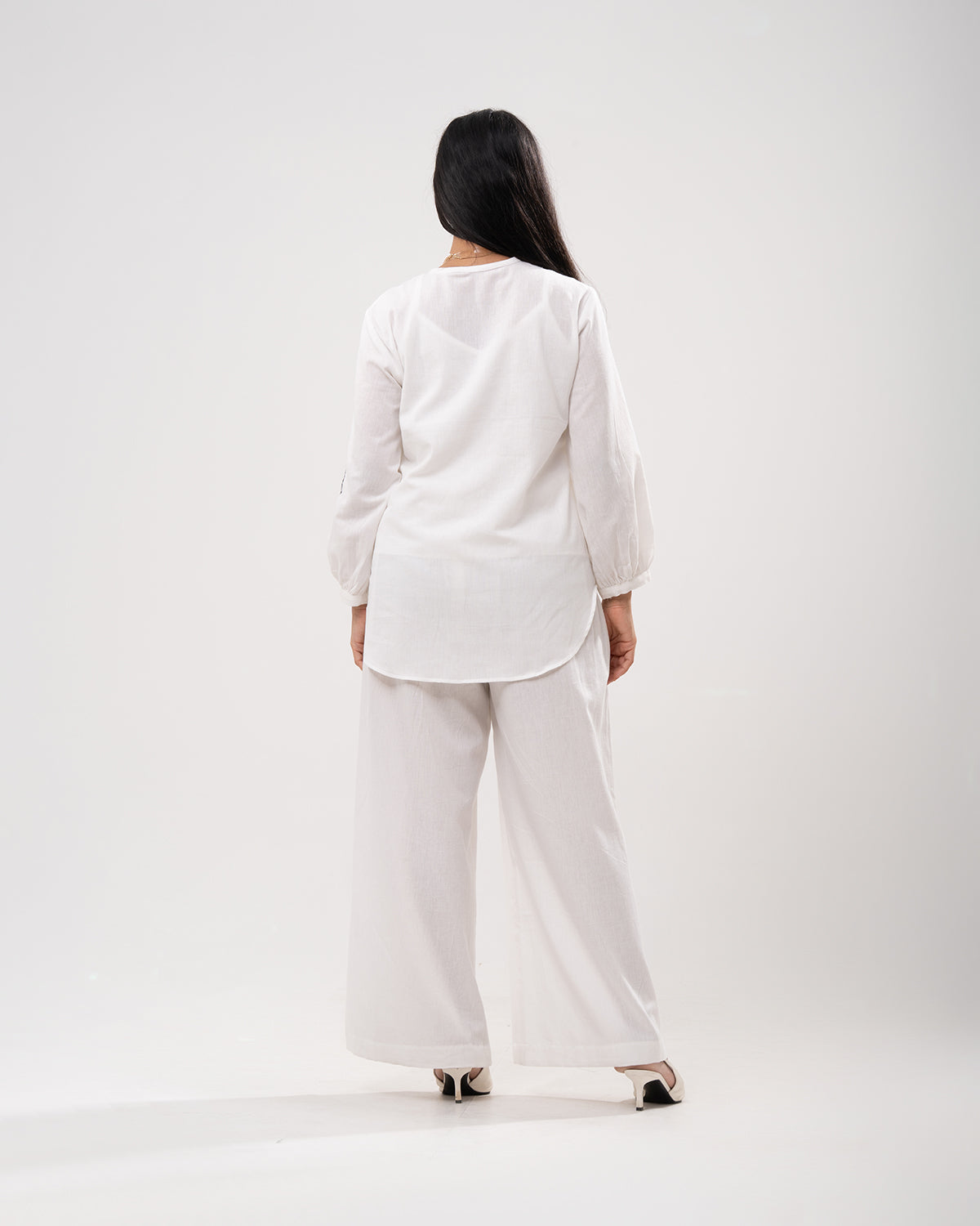 Celestial Embroidered White Co-ord Set