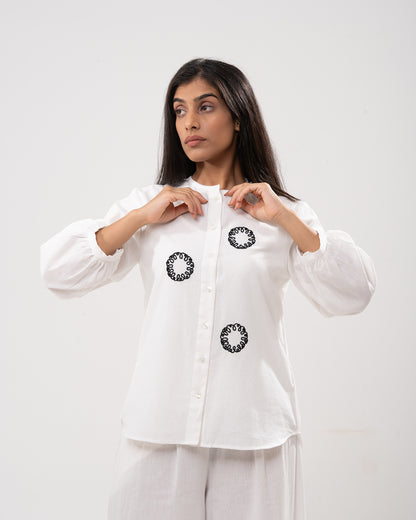 Celestial Embroidered White Co-ord Set