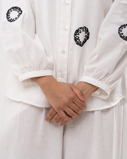 Celestial Embroidered White Co-ord Set