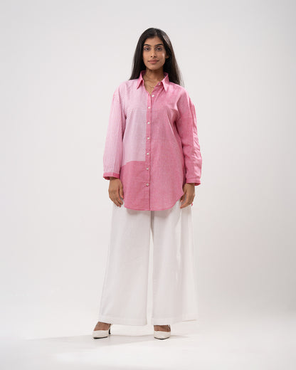 Rose Patchwork Button Shirt
