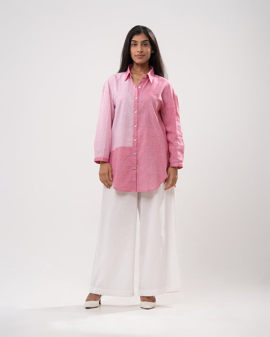 Rose Patchwork Button Shirt
