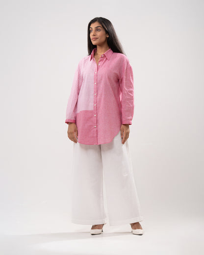 Rose Patchwork Button Shirt