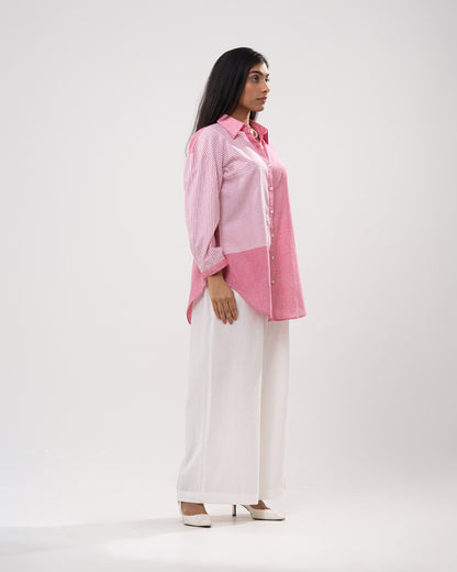 Rose Patchwork Button Shirt