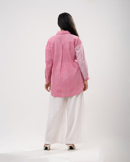 Rose Patchwork Button Shirt