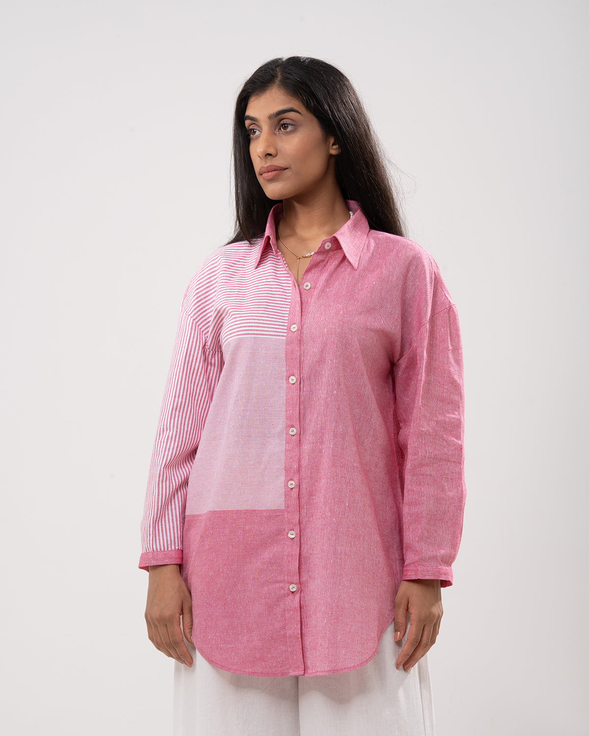 Rose Patchwork Button Shirt