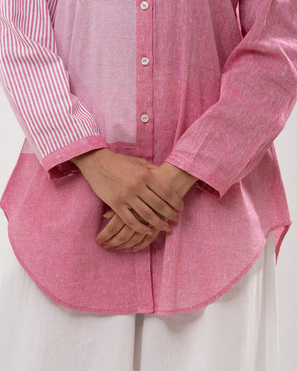 Rose Patchwork Button Shirt