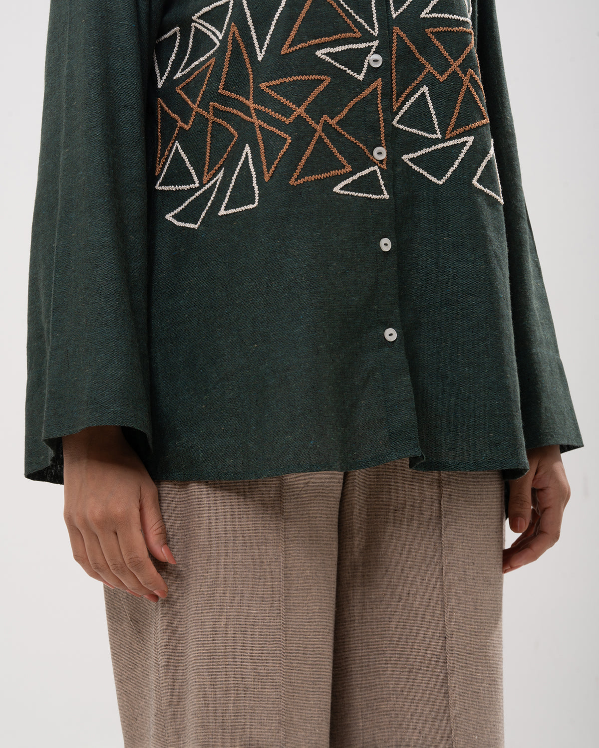 Geometric Forest Green Co-ord