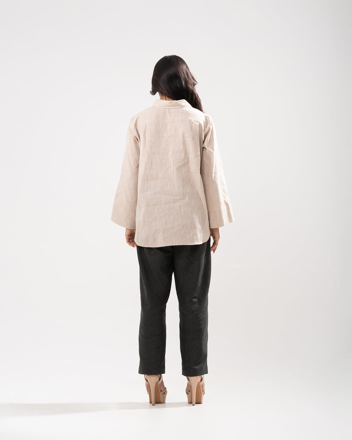 Geometric Grace Beige Shirt