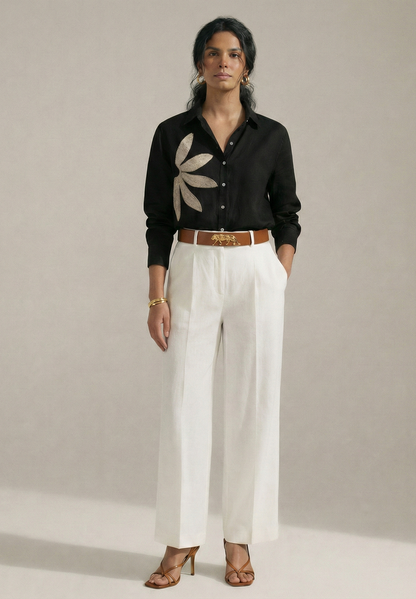 Twilight Wing Cotton Linen Shirt