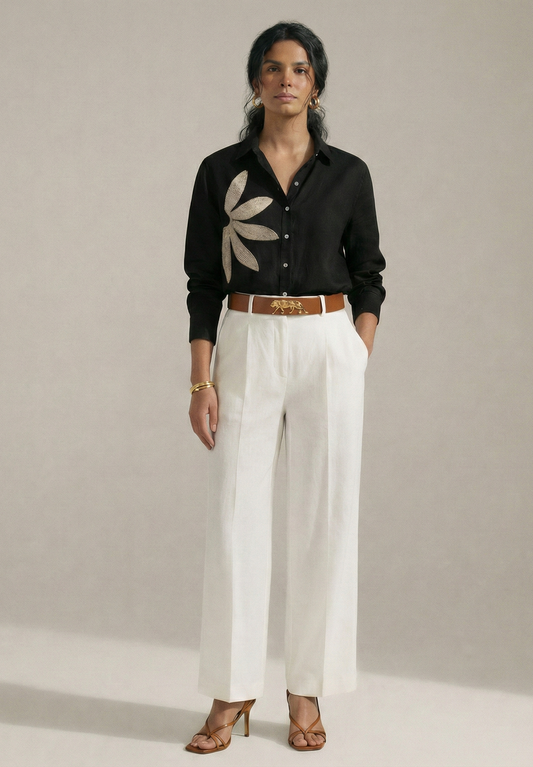 Twilight Wing Cotton Linen Shirt