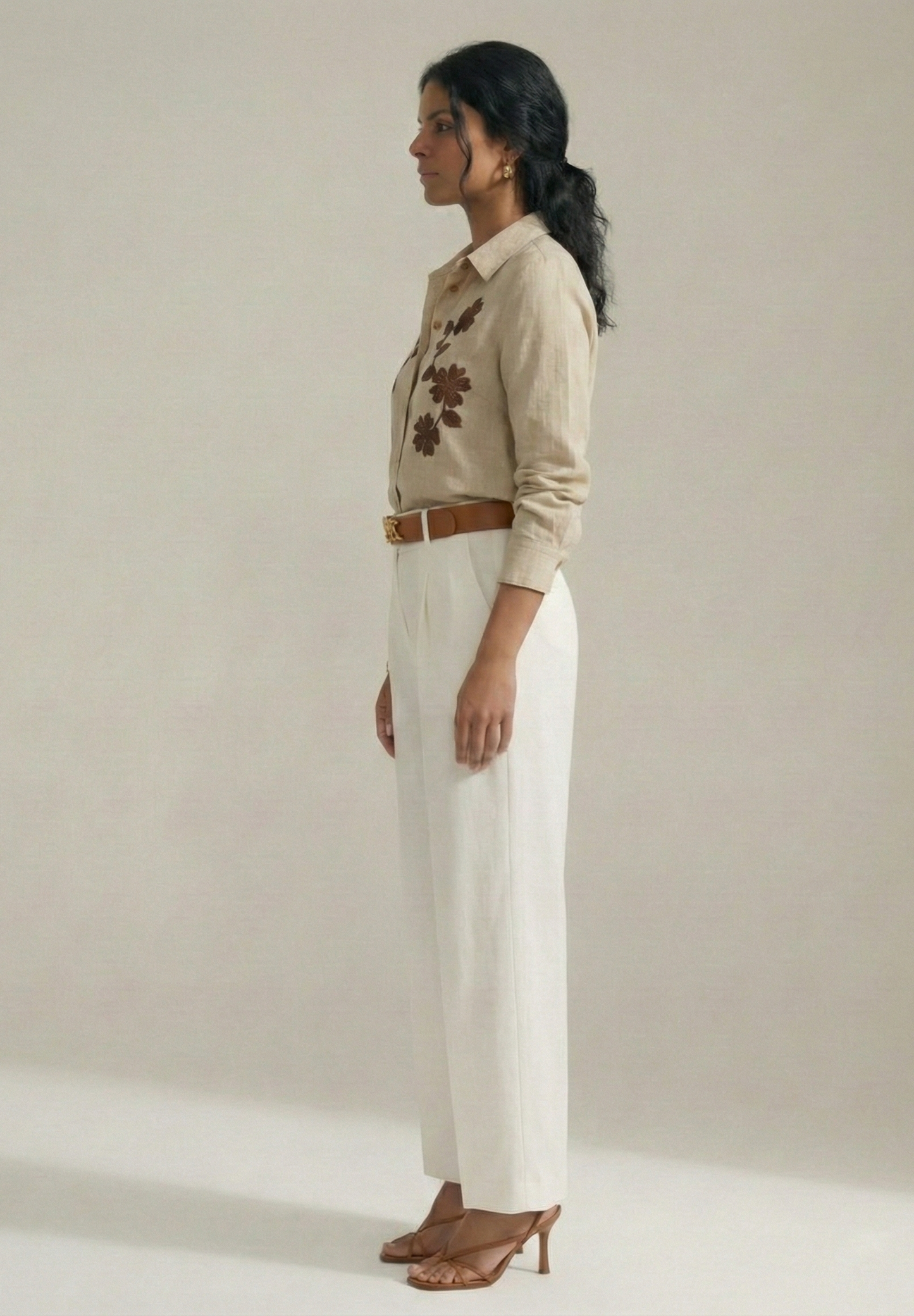 Tuscan Bloom Cotton Linen Shirt
