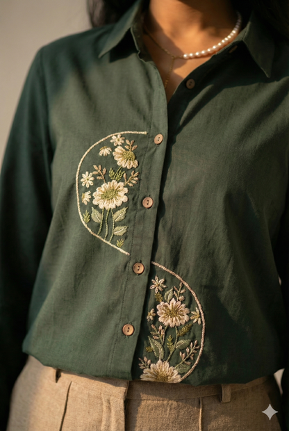 Green Blossom Shirt