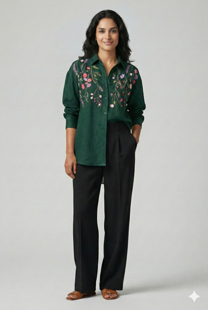 Mystic Green Bloom Shirt