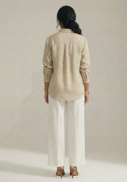 Tuscan Bloom Cotton Linen Shirt