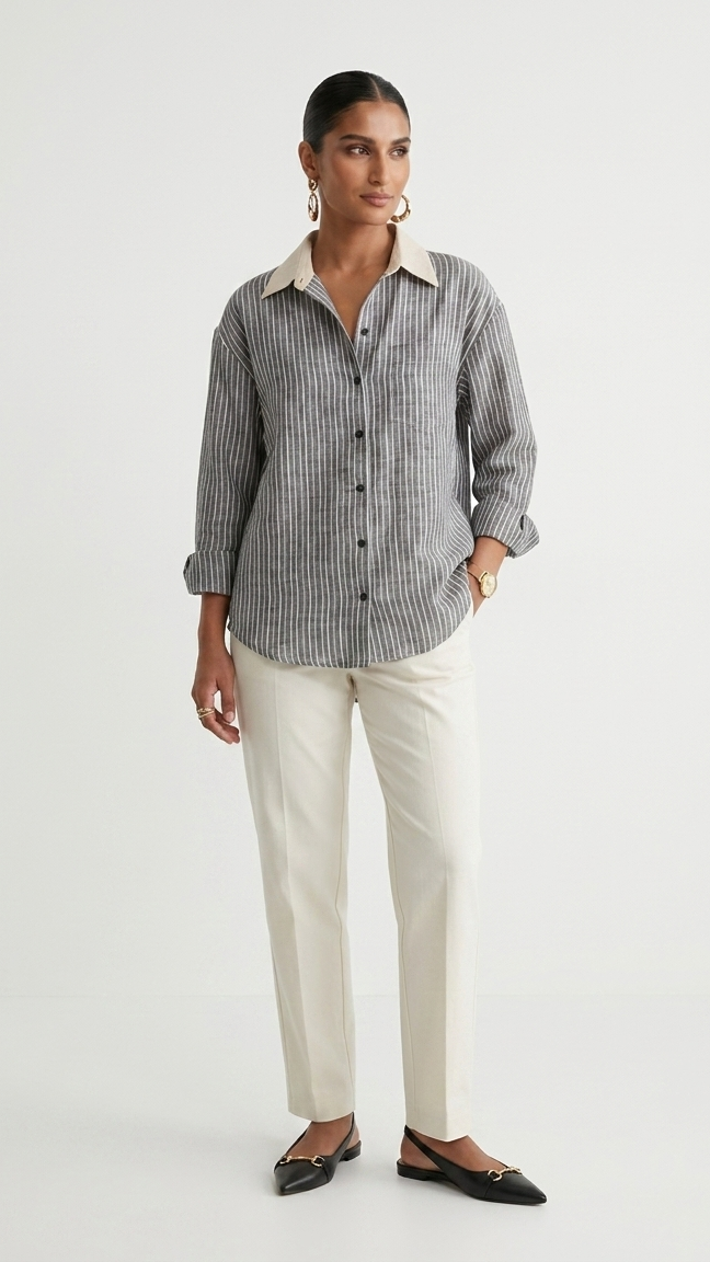 Saanjh Cotton Linen Shirt