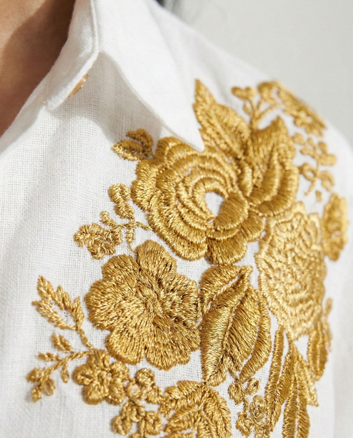 Ivory Rose Black Cotton linen Shirt