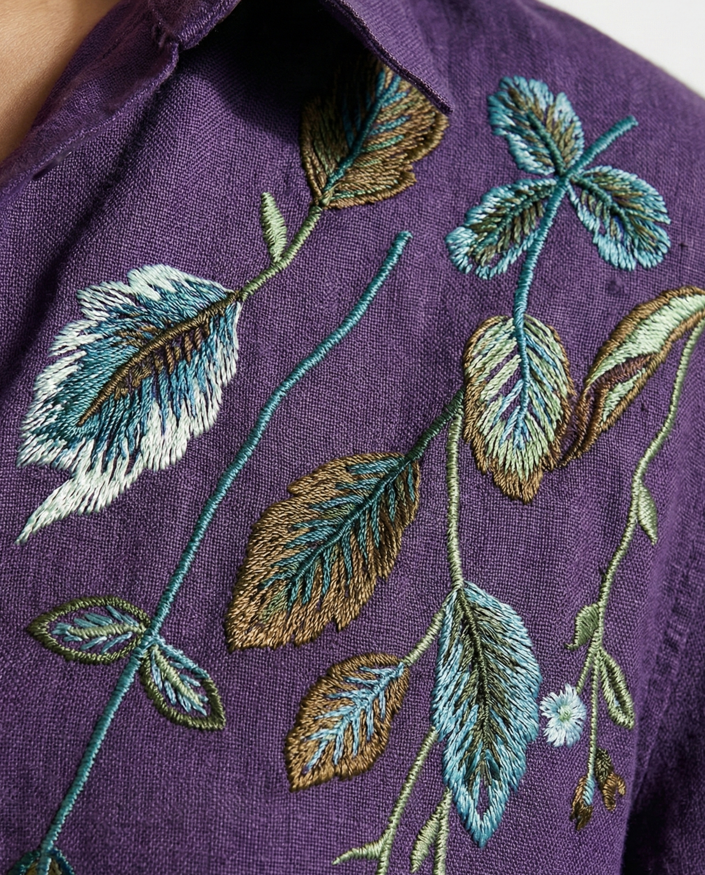 Violet Garden Pure Cotton Linen Shirt