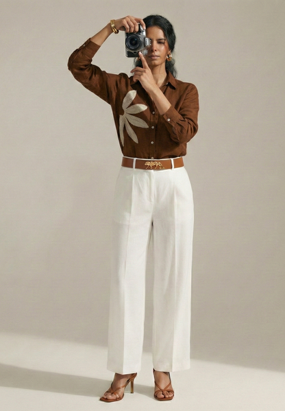 Amber Wing Cotton Linen Shirt