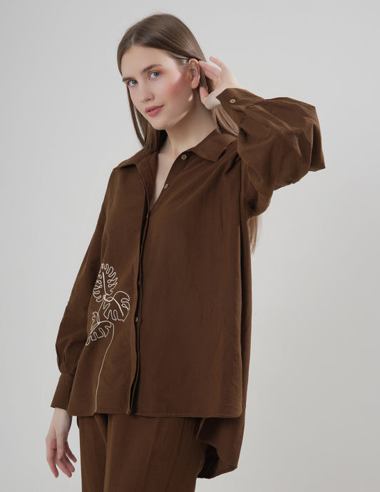 Khaki Leaf Shirt