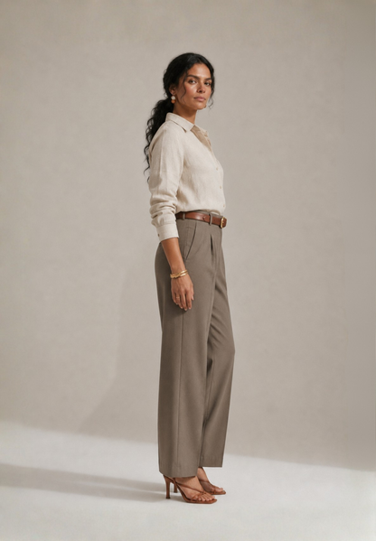 BEIGE KHADI COTTON SHIRT
