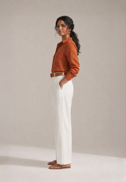 RUST COTTON SHIRT
