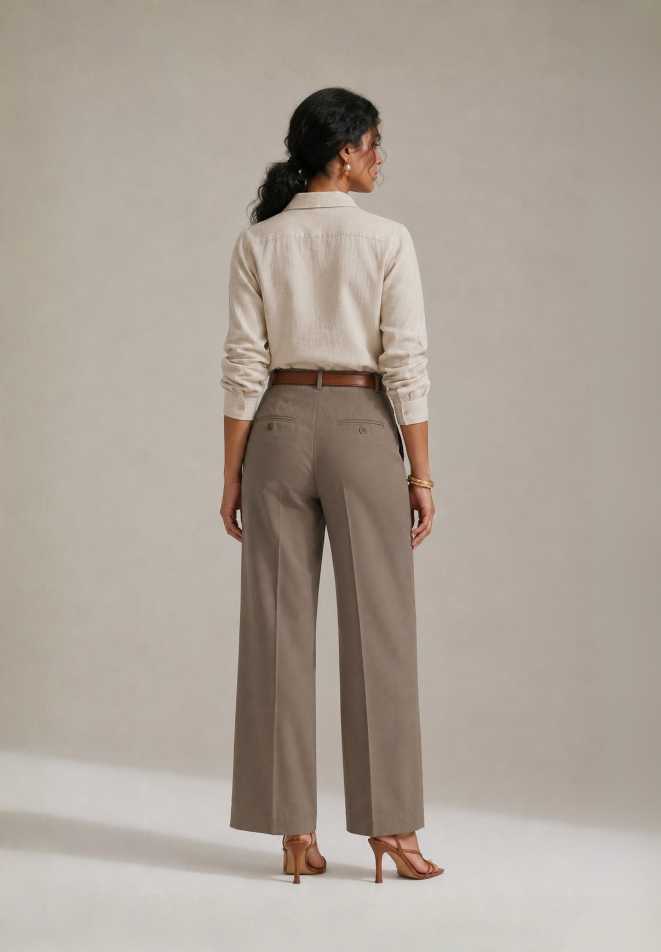 BEIGE KHADI COTTON SHIRT