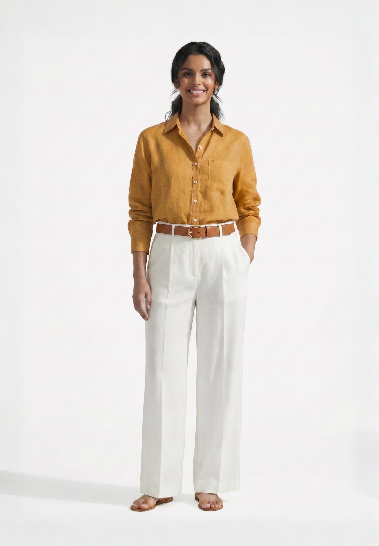 YELLOW COTTON SHIRT