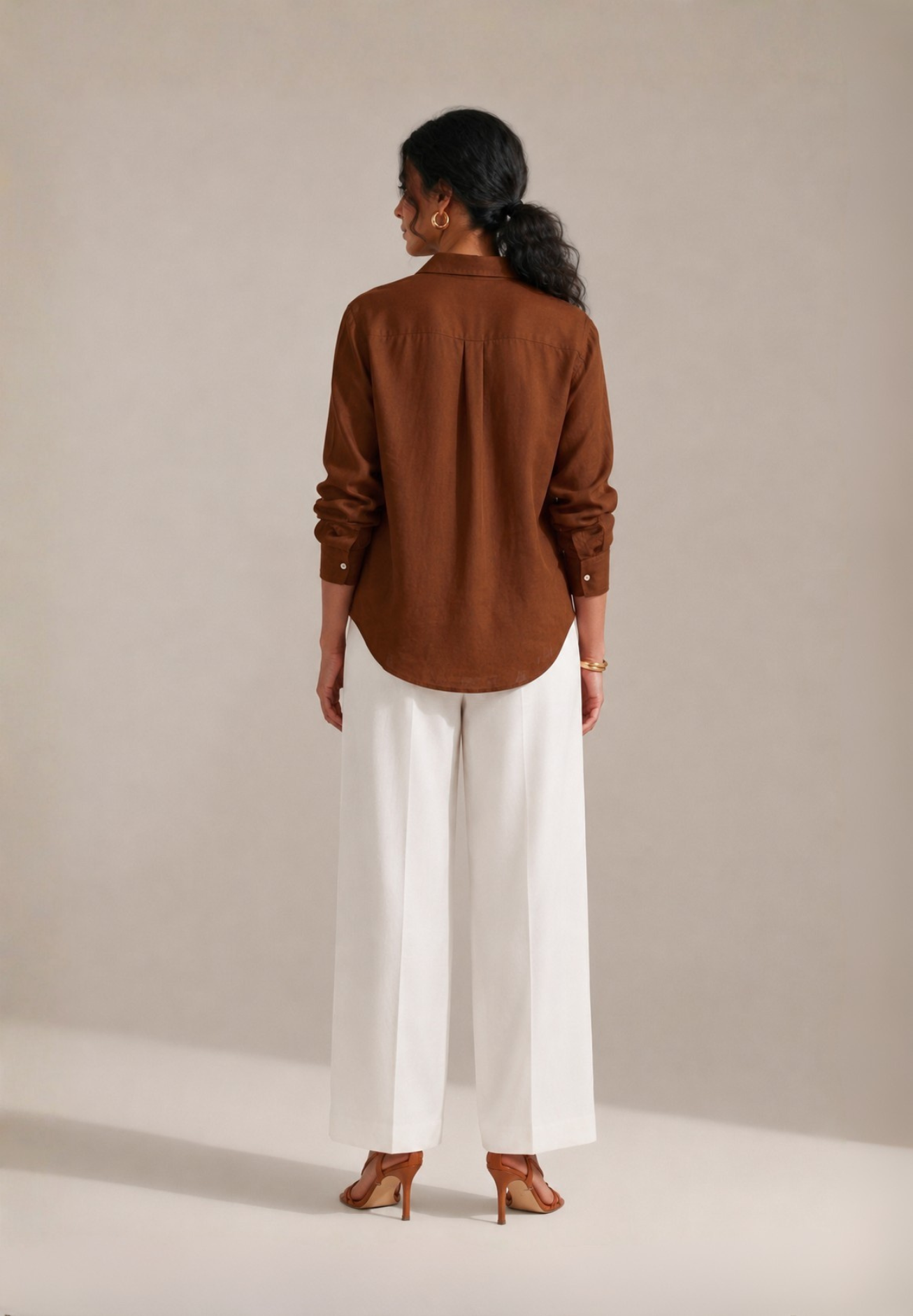 BROWN COTTON SHIRT