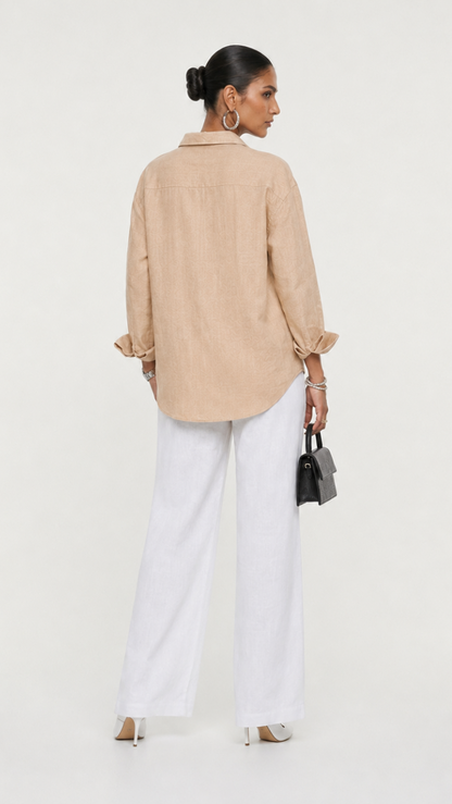 BEIGE EMBROIDERED SHIRT