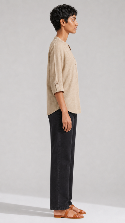 BEIGE PURE COTTON TUNIC