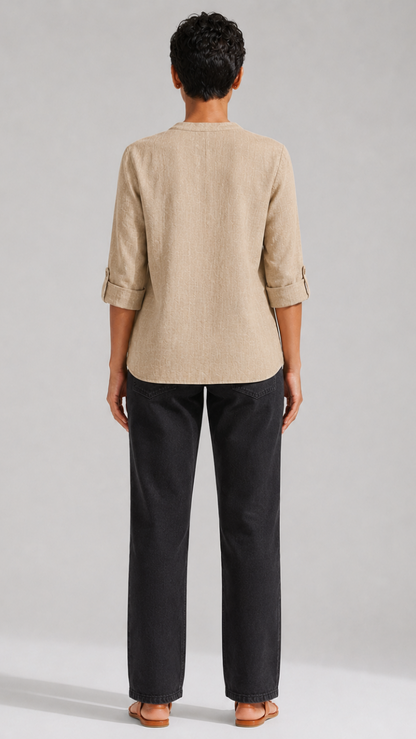 BEIGE PURE COTTON TUNIC