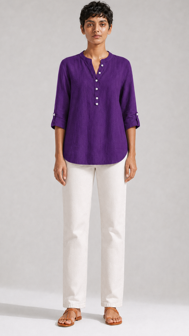 PURPLE PURE COTTON TUNIC