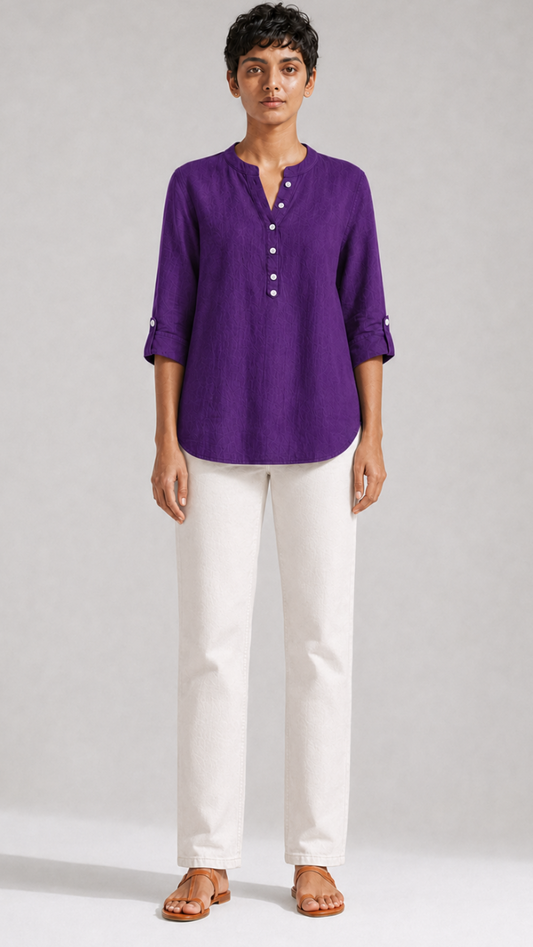 PURPLE PURE COTTON TUNIC