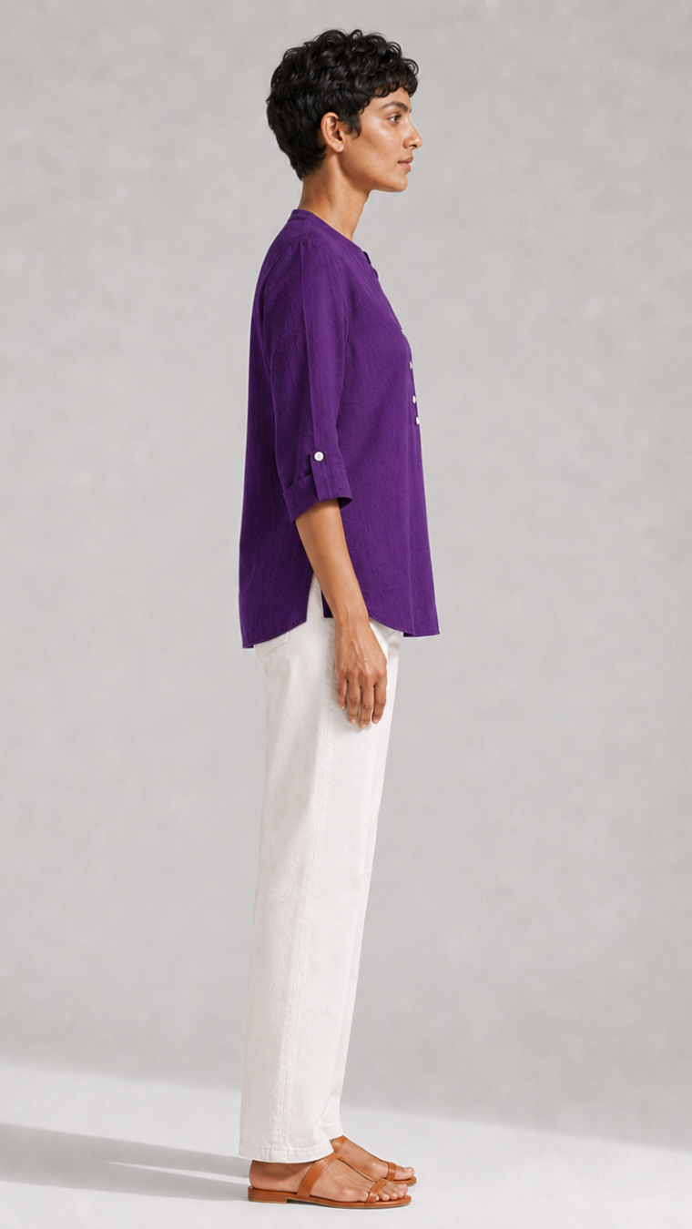 PURPLE PURE COTTON TUNIC