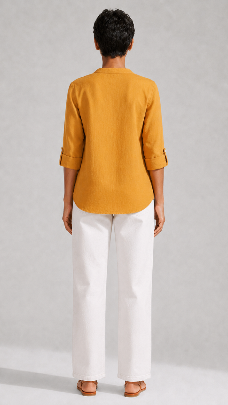 YELLOW PURE COTTON TUNIC