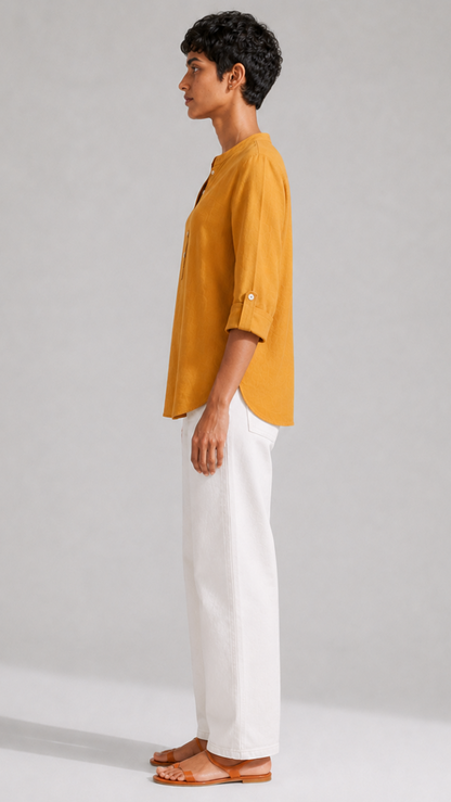 YELLOW PURE COTTON TUNIC