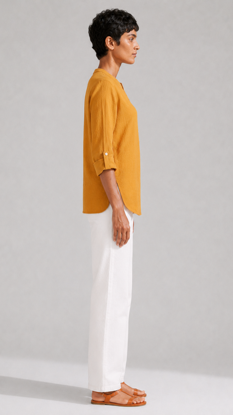 YELLOW PURE COTTON TUNIC