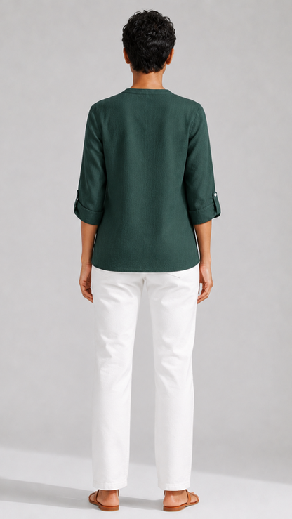 GREEN PURE COTTON TUNIC