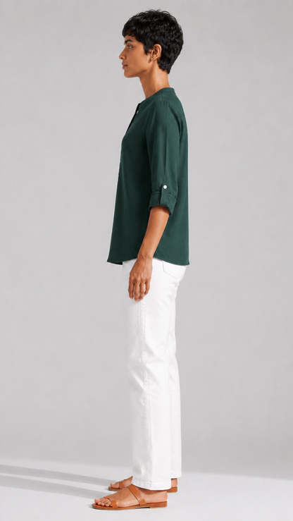 GREEN PURE COTTON TUNIC